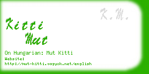 kitti mut business card